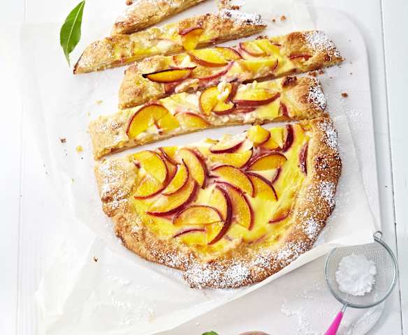 Pfirsich-Tarte mit Schmand