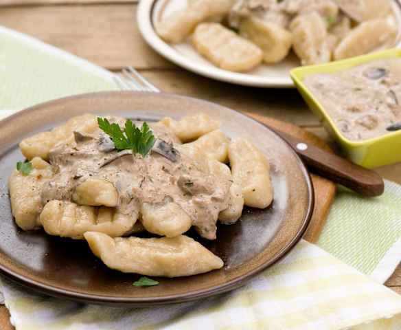 Gnocchi z topinamburu z sosem grzybowym