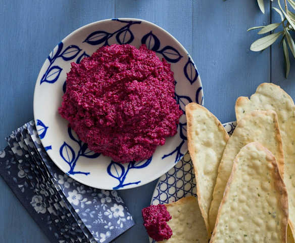 Beetroot, Parmesan and cashew dip