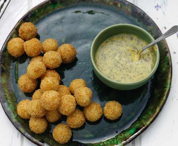 Tapioca Balls with Lemon and Poppy Seed Sauce