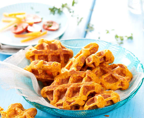 Mini-Waffeln Karotte-Chorizo