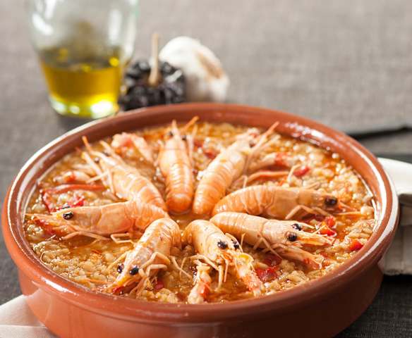 Arroz meloso con cigalas