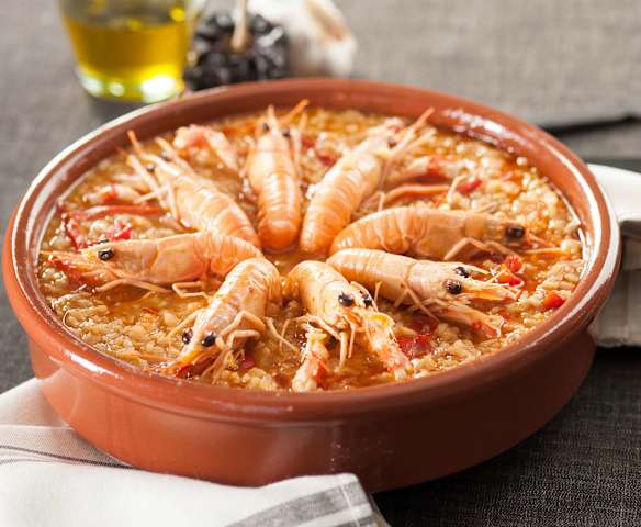 Arroz meloso con cigalas