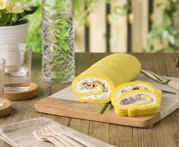 Girelle allo zafferano con pesce spada