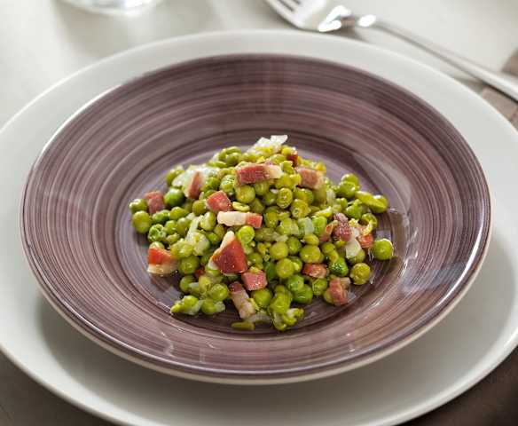 Peas with ham
