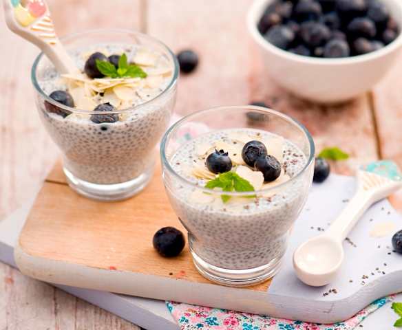 Migdałowy pudding z chia