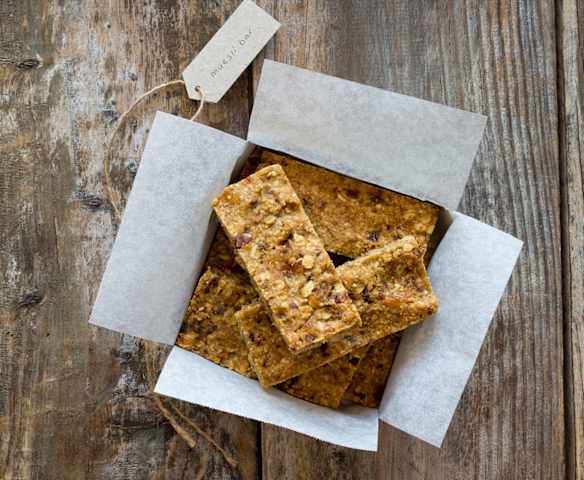 Wheat, nut and dairy free muesli slice Wheat, nut and dairy free muesli slice