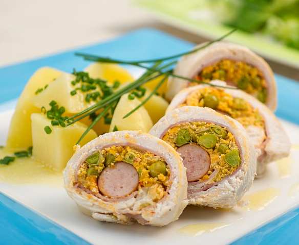 Kuřecí závitky s bramborami