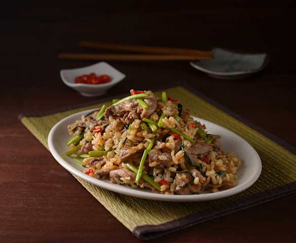 沙茶羊肉拌炒飯