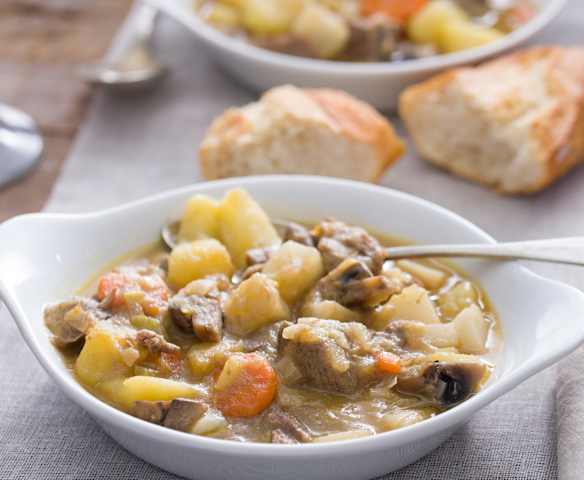 Guiso de ternera y verduras con miso