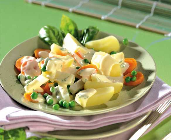 Warzywa w sosie holenderskim