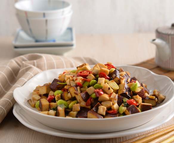 塔香豆干杏鮑菇