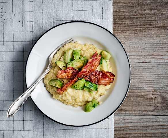 Rosenkohl-Risotto mit Speck