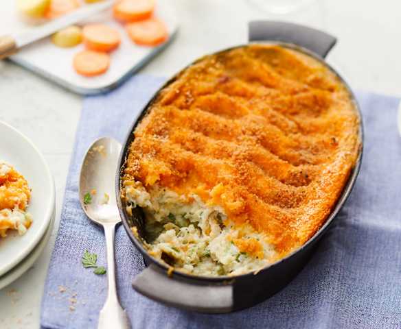 Parmentier de carotte au poisson