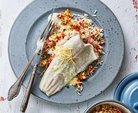 Forellen mit Gemüsereis