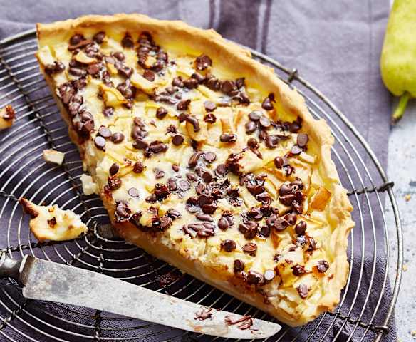 Tarte aux poires et pépites de chocolat