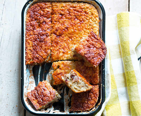 Gâteau à la banane, au chocolat et flocons d'avoine