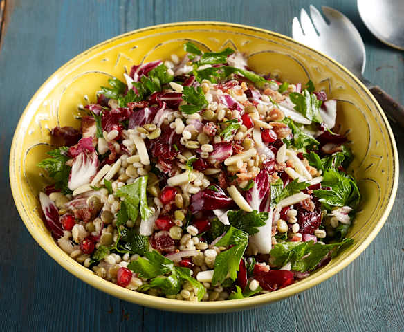 Barley and Lentil Radicchio Salad