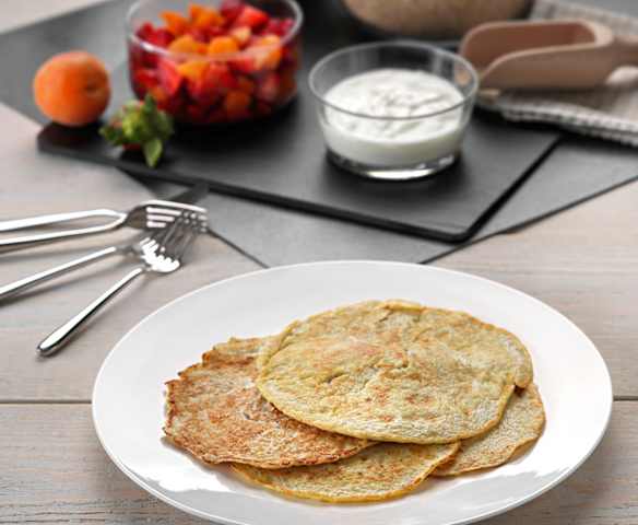 Crêpes de salvado de avena