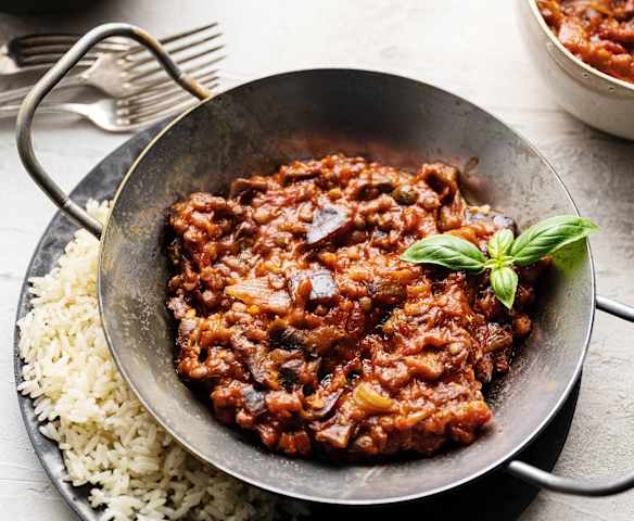 Tajine d'aubergine au piment Tajine d'aubergine au piment