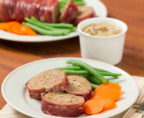 Meatloaf with mushroom sauce