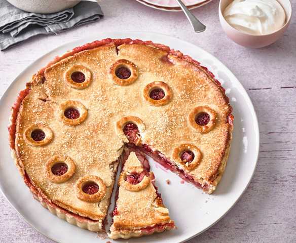 Birnen-Preiselbeer-Pie