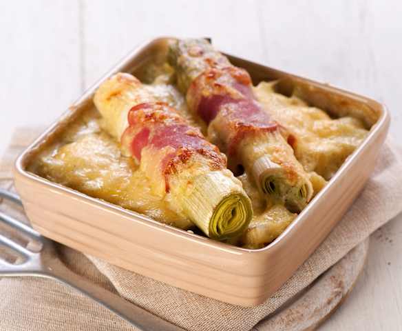Porree-Schinken-Auflauf