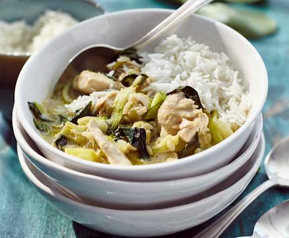 Mangold-Curry mit Hähnchenbrust