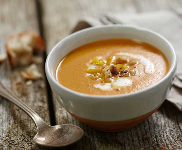 Velouté de châtaigne et poivron