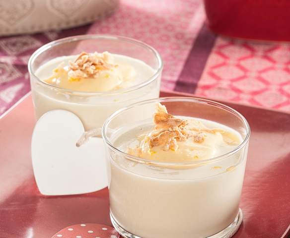 Crema suave de cebolla con sabayón de limón para dos