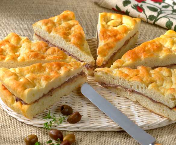 Focaccia à la crème de fromage