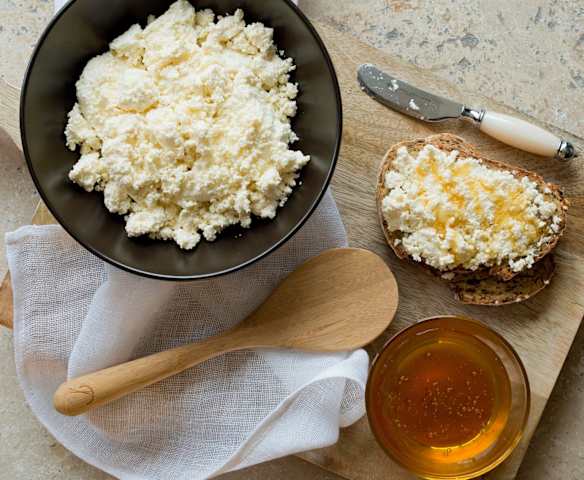 Homemade ricotta