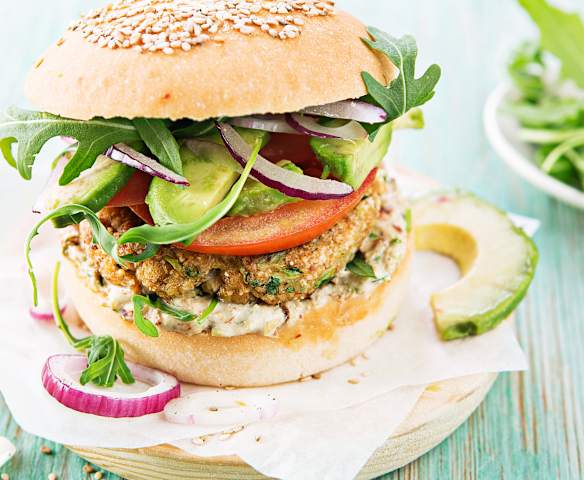 Hamburguesas de atún y amaranto