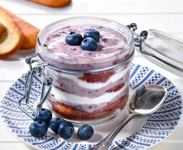 Tiramisù ricotta e mirtilli