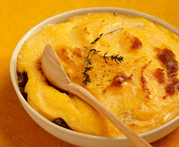 Parmentier de boeuf au vin rouge