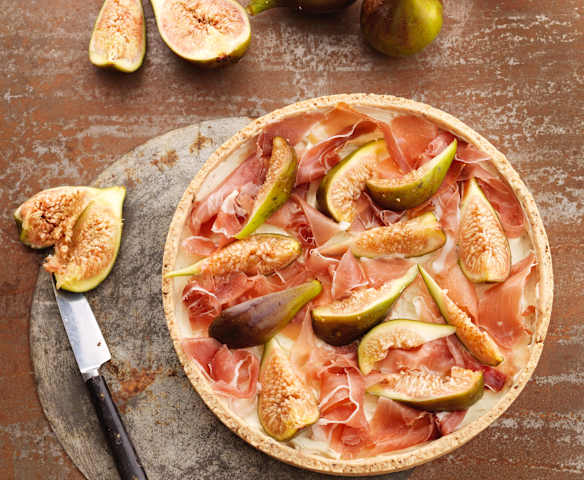 Tarte de figo e presunto
