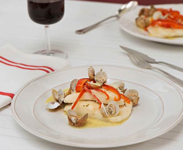 Bacalao con chirlas