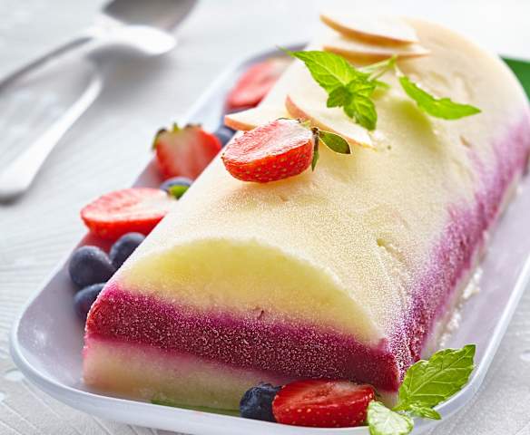Bûche sorbet aux trois parfums