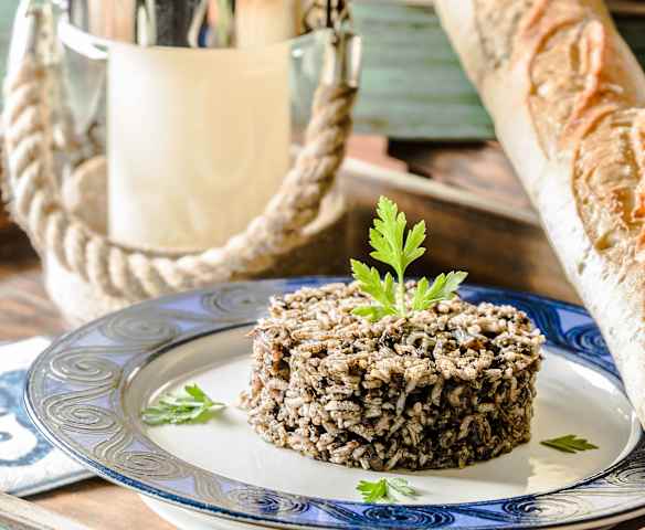 Černé rizoto s chobotnicí