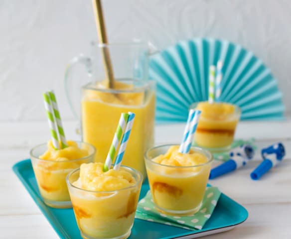 Orange slushy cups