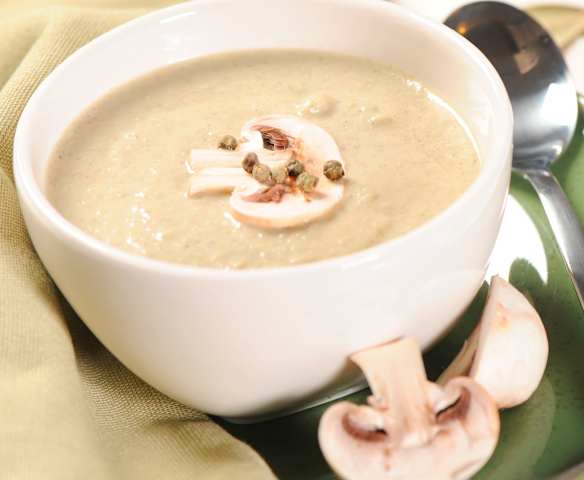 Cuketová polévka se žampióny