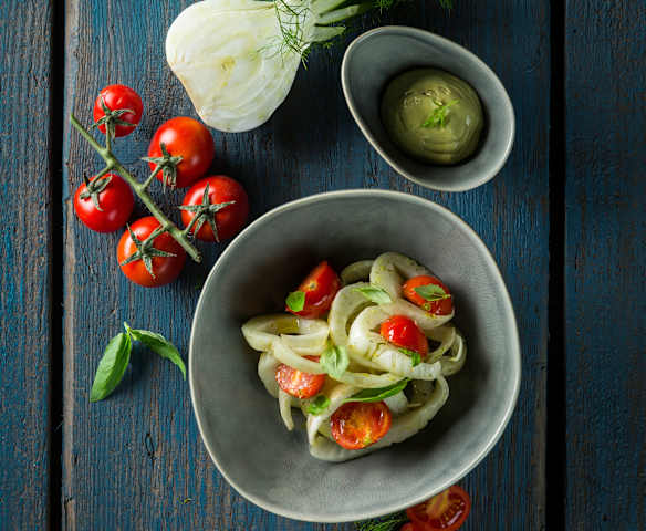 Varoma-gedämpfter Fenchel mit Kernölmayonnaise
