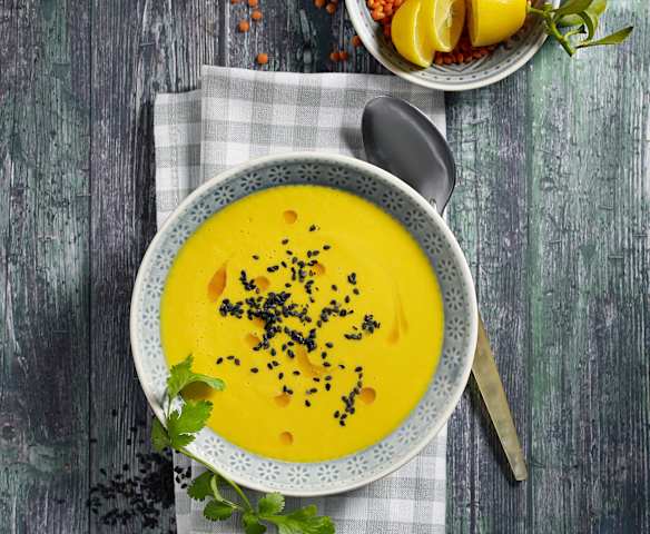 Rote Linsen-Kürbissuppe (XXL) Rote Linsen-Kürbissuppe (XXL)