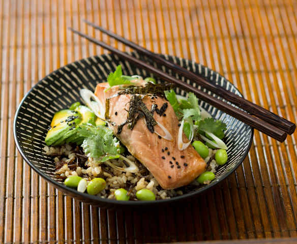 Teriyaki salmon bowl