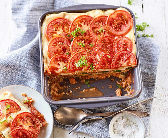 Blumenkohl-Spinat-Lasagne