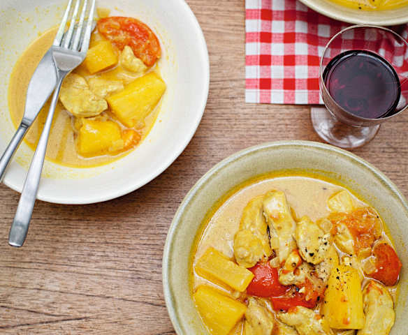 Curry de poulet à l'ananas