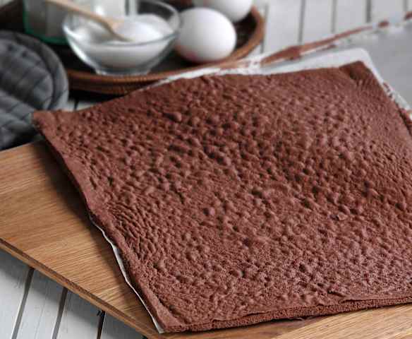 Bizcocho plancha de chocolate