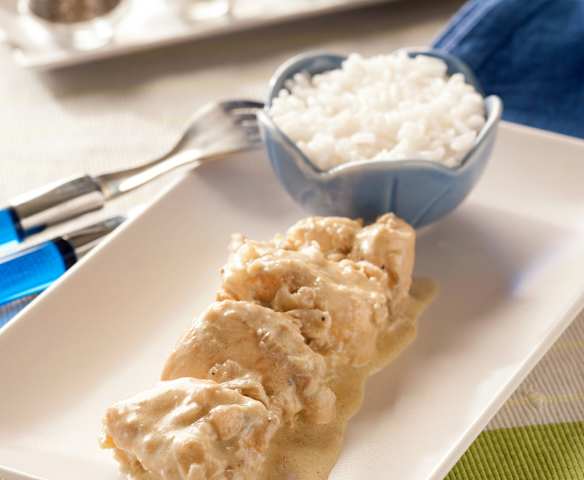 Pollo con salsa gorgonzola