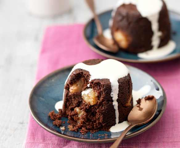 Steamed Chocolate and Pear Pudding