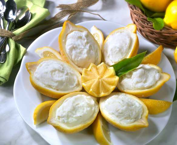 Zitronensorbet